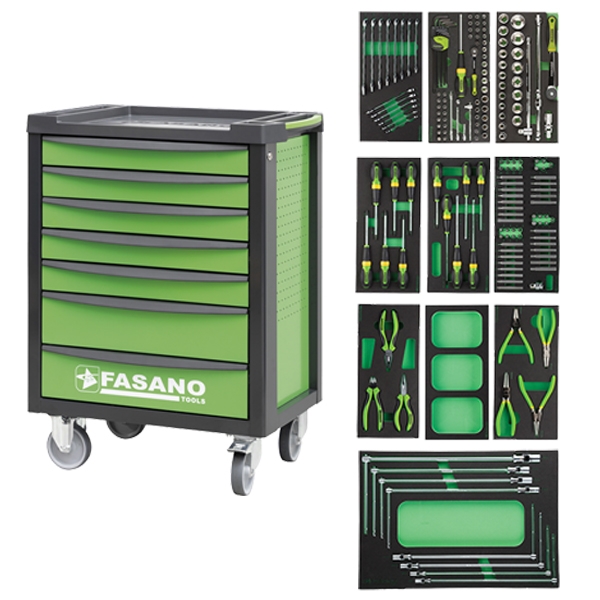 Tool trolleys with assortments