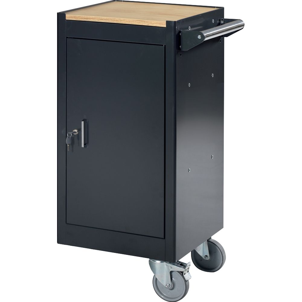 Side cabinet with wooden worktop for tool trolley FG 102 and FG 104