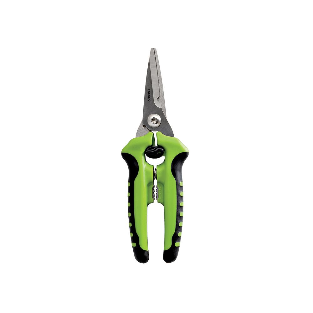 Multi-purpose scissor with wire stripper and saw-type blades