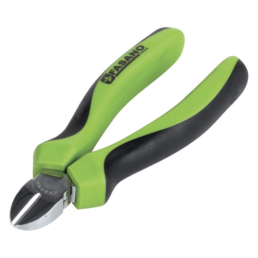 Diagonal cutting pliers equipped with Soft-run spring