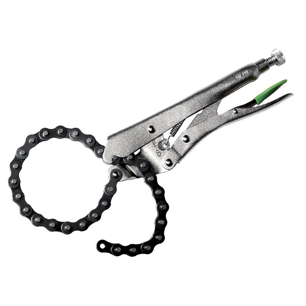 Adjustable self-locking pliers with chain