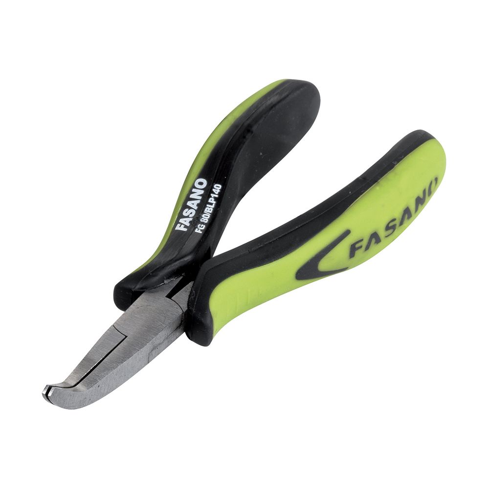 Flat long curved nose micro-pliers