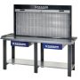 Workbench equipped with panel tools holder with aluminum shutter