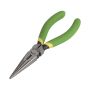 Long nose pliers with handles coated in double anti-slip PVC