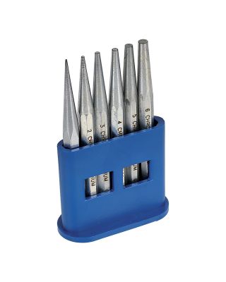 Set of 6pcs punches with plastic holder