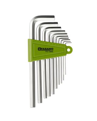 Offset hexagon key wrenches' set - zinc chrome plated