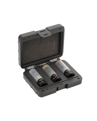 Set of 3pcs impact sockets set for aluminum wheels, equipped with magnetic spring system