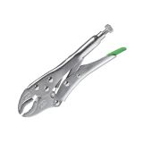 Adjustable self-locking pliers, curved jaws