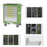 Tool trolley FG 102 with 6 drawers and assortment of 155 tools